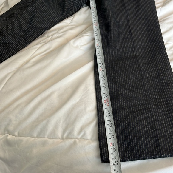 Theory Dark Grey Pinstriped Pants, Size 8 , Corporate , Office wear Casual. - Picture 9 of 10